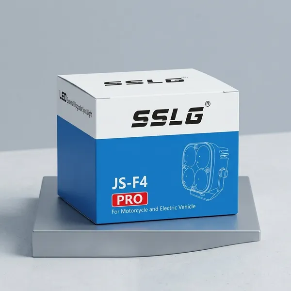 White_And_Blue_Aluminium_Abs_Motorcycle_38W_Triple_Color_LED_Auxiliary_Fog_Light