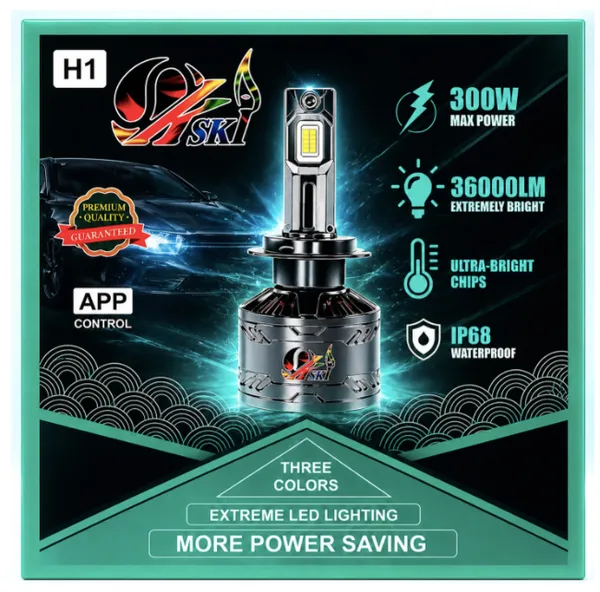 H4_Three-Color_LED_Headlight_Bulb_With_Dual_Cooling_Fans_with_remote_controlr_3000K_/_4300K_/_6000K