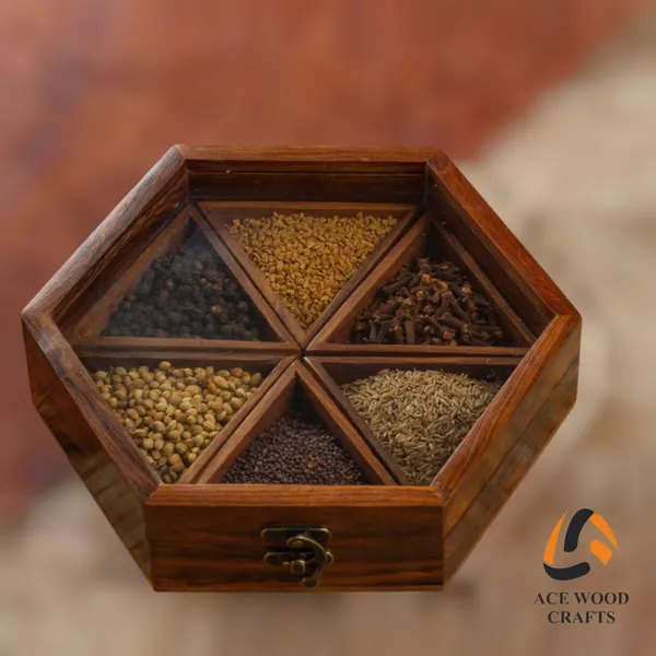 Wooden_Hexagonal_Compartment_Spice_Box