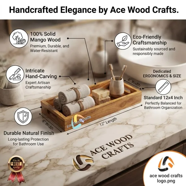 Mango_Wood_Handcrafted_Rectangular_Organizer_Tray