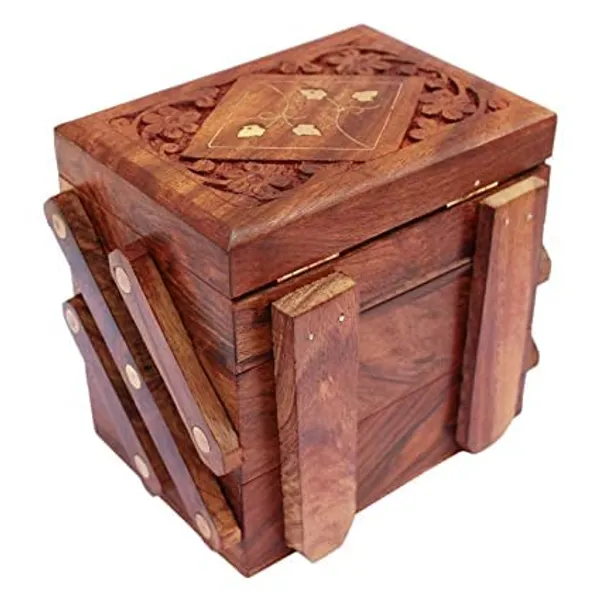 Wooden_Traditional_Floral_Carved_Multi-Tier_Storage_Box