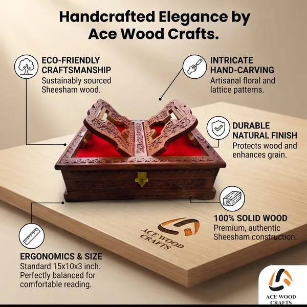 Wooden_Carved_Ornate_Book_Stand_Storage_Box