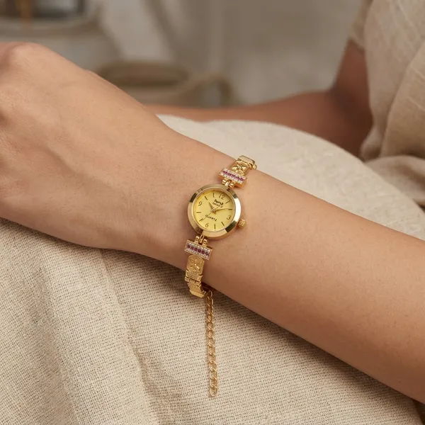Gold_Brass_Premium_Watch_For_Women