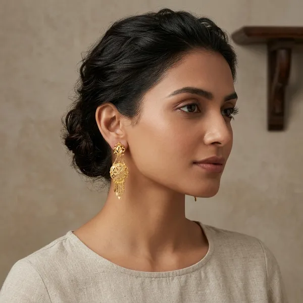 Gold_Brass_Premium_Traditional_Earring_For_Women