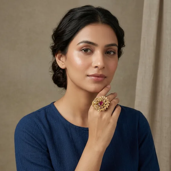 Gold_Brass_Premium_Traditional_Ring_For_Women