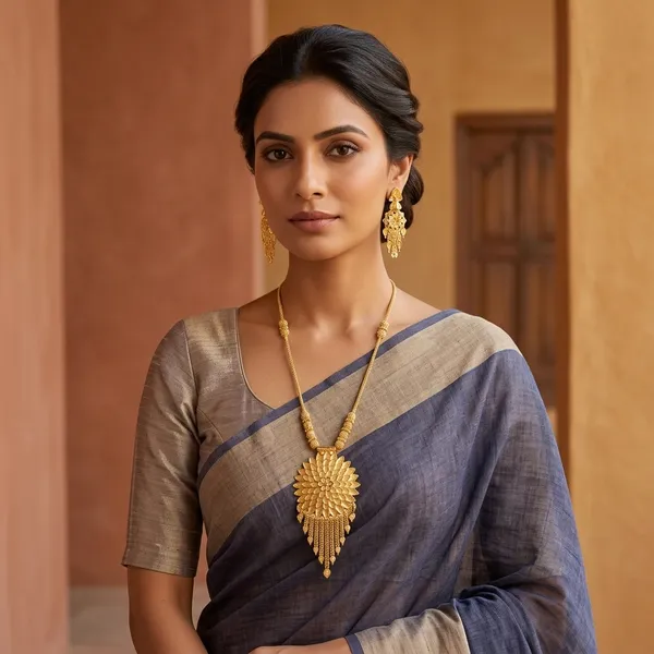 Gold_Brass_Premium_Necklace_With_Earrings_Set_For_Women