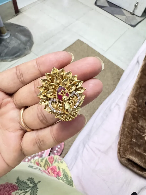 Gold_Brass_Premium_Traditional_Ring_For_Women