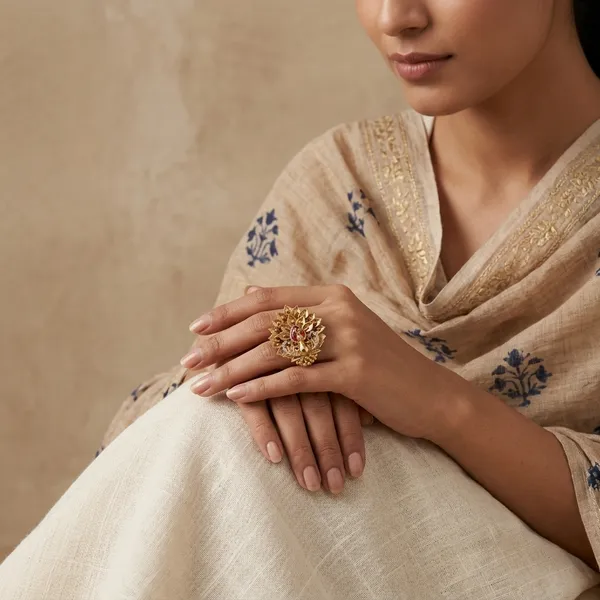 Gold_Brass_Premium_Traditional_Ring_For_Women