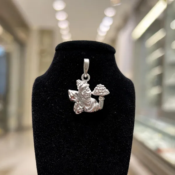 Sterling_Silver_Hanumanji_Pendant_with_Gada_&_Prasa
