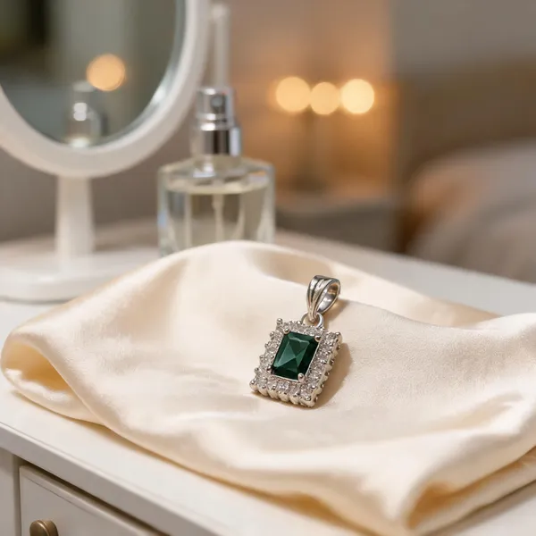 Sterling_Silver_Emerald_Green_Halo_Pendant