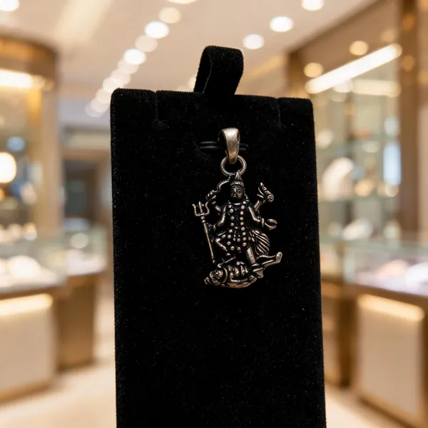 925_Sterling_Silver_Oxidised_Finish_Goddess_Durga_Pendant