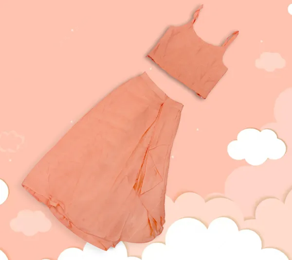 Peach_Cotton_Floral_Indo_Jacket_Palazzo_Co-Ord_Set_For_Girls