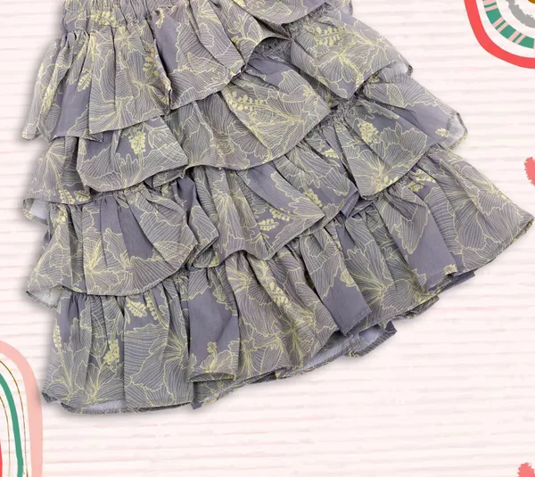 Grey_&_Yellow_Cotton_Ra-Ra_Layered_Skirt_For_Girls