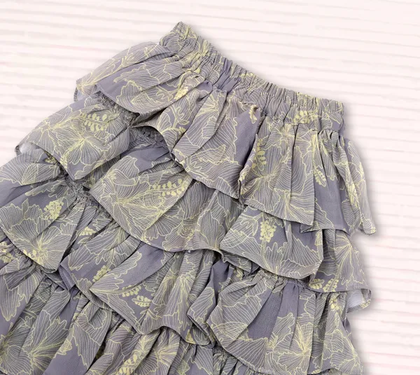 Grey_&_Yellow_Cotton_Ra-Ra_Layered_Skirt_For_Girls
