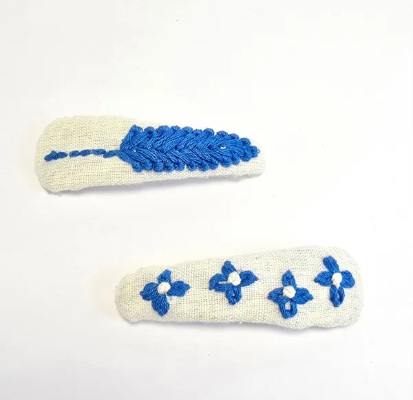 Handcrafted_Textured_Leaf_Cotton_Hair_Clips_-_Set_of_2