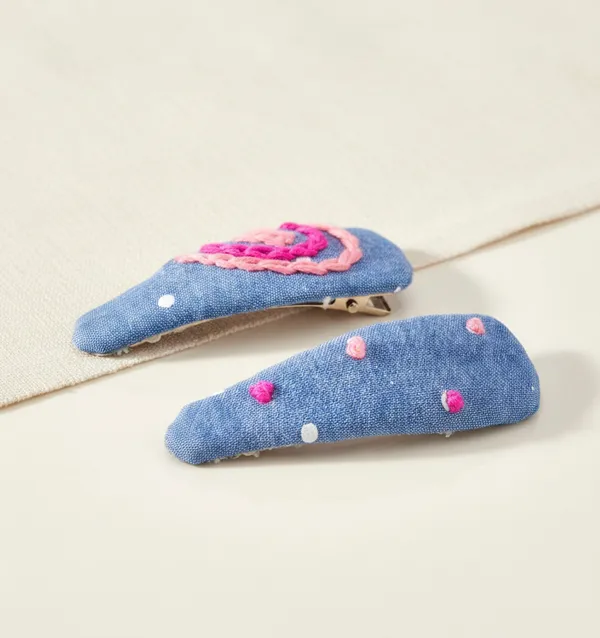 Denim_hand-embroidered_Hair_Clips