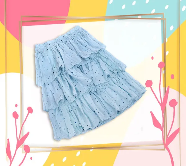 Blue_Polka_Dot_Cotton_Skirt_For_Girls
