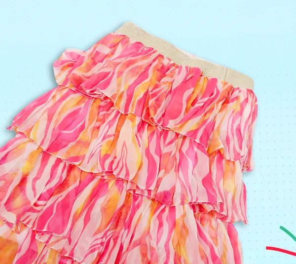 Pink_Orange_Cotton_Marble_Print_Layered_Rara_Skirt_For_Girls