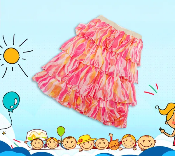 Pink_Orange_Cotton_Marble_Print_Layered_Rara_Skirt_For_Girls