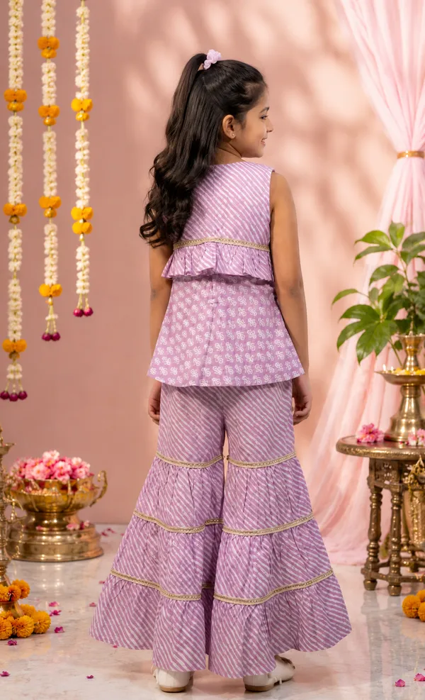 Lavender_Printed_Jodhpuri_Jacket_&_Sharara_Set