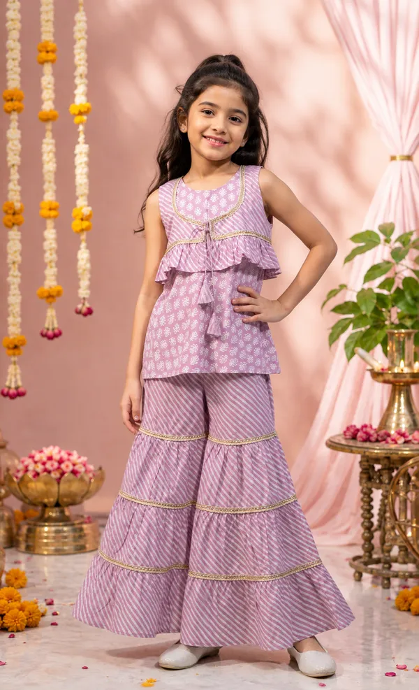 Lavender_Printed_Jodhpuri_Jacket_&_Sharara_Set