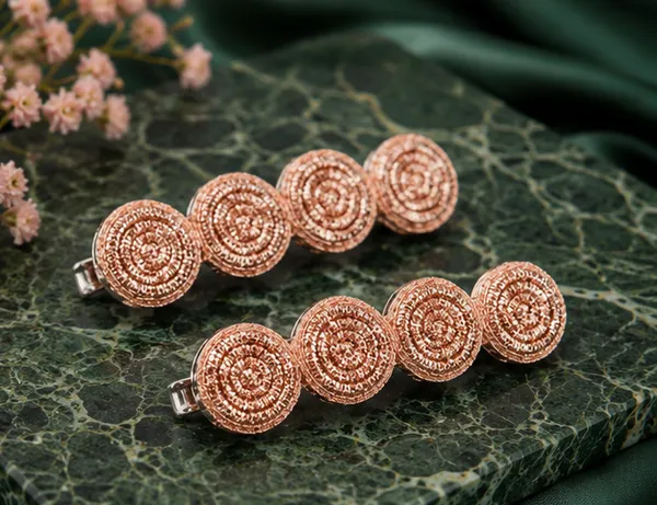 Rose_Gold_Sparkle_Handcrafted_Spiral_Hair_Clips