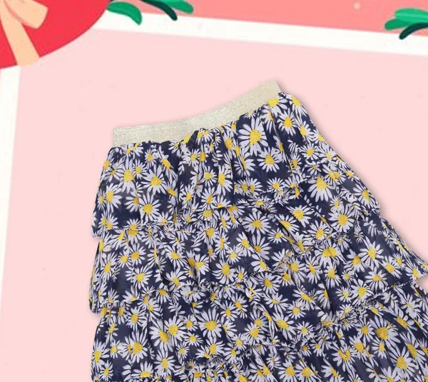 Navy_Blue_Cotton_Floral_Layered_Rara_Skirt_For_Girls