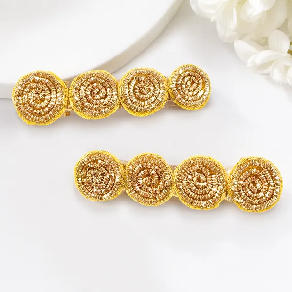 Golden_Sparkle_Handcrafted_Spiral_Hair_Clips