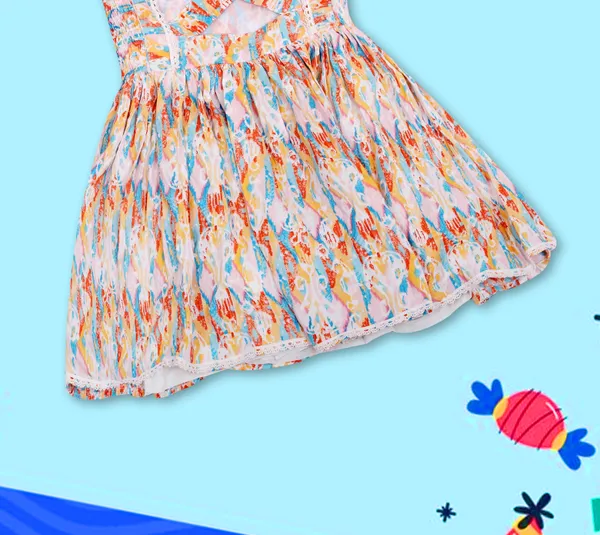 Multicolor_Cotton_Ikat_Print_Criss-Cross_Frock_For_Girls