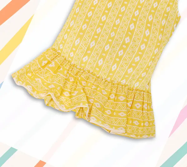 Yellow_Cotton_Abstract_Stripe_Middy_Dress_For_Girls