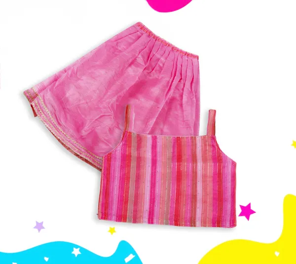 Pink_Georgette_Chanderi_Lehenga_Choli_For_Girls