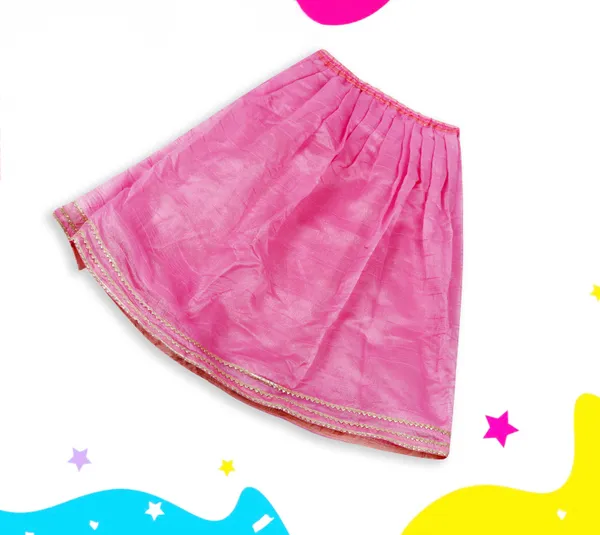 Pink_Georgette_Chanderi_Lehenga_Choli_For_Girls