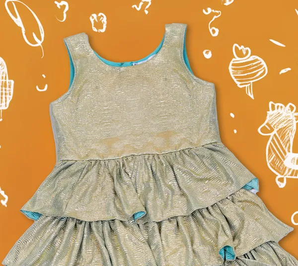 Green_Shimmery_Layered_Rara_Dress_For_Girls