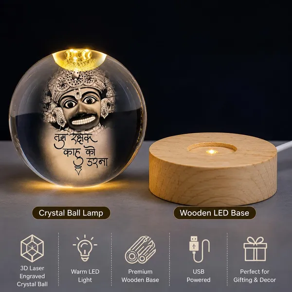 3_D_Crystal_Ball_Led_Night_Lamp_With_Wooden_Base_Bajrang_Bali_Engraved_Glass_Crystal_Globe_Usb_Decorative_Table_Lamp_For_Home_Office_Temple_Gift