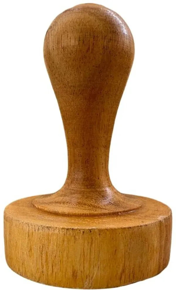 K_Gor_Wooden_Stamp_Handle_Round_Base_Press_Tool_Smooth_Grip_Wood
