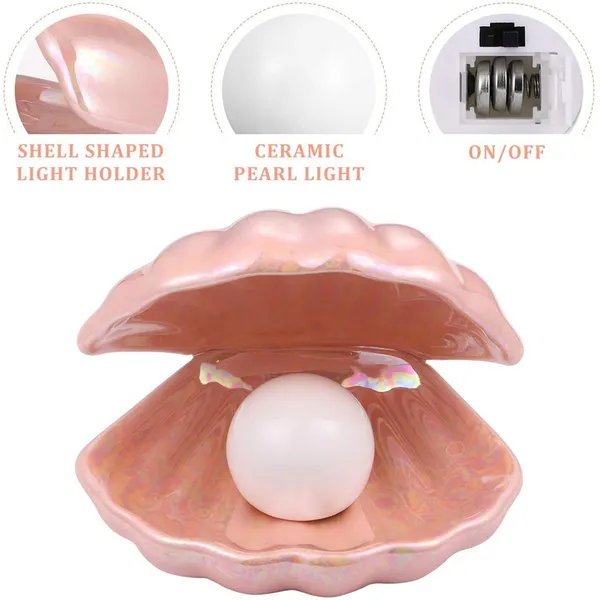 K_Gor_Shell_Pearl_Light_Led_Accent_Lamp_Portable_Night_Light_Pear