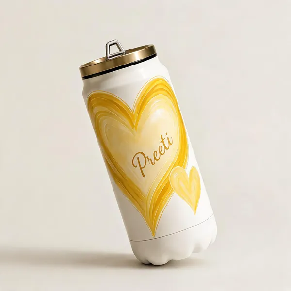 Stainless_Steel_Personalised_Golden_Heart_Print_White_Water_Bottle