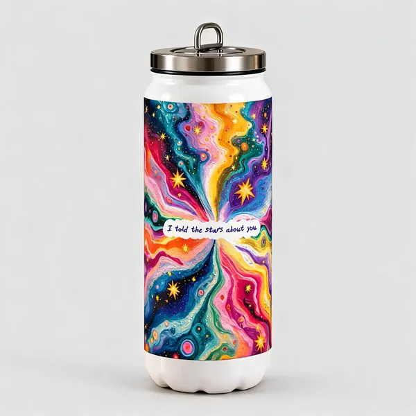 Stainless_Steel_Abstract_Cosmic_Print_Water_Bottle_With_Loop_Lid