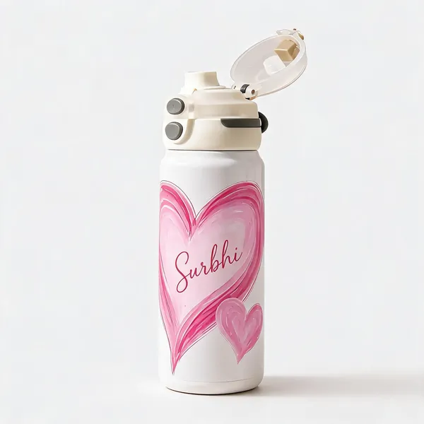 Stainless_Steel_Personalised_Heart_Print_White_Flip_Top_Water_Bottle