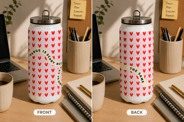 White_Heart_Print_Water_Bottle
