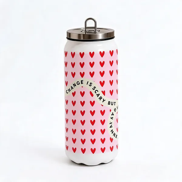 Stainless_Steel_Heart_Print_White_Water_Bottle_With_Loop_Lid