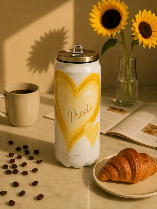 Stainless_Steel_Personalised_Golden_Heart_Print_White_Water_Bottle
