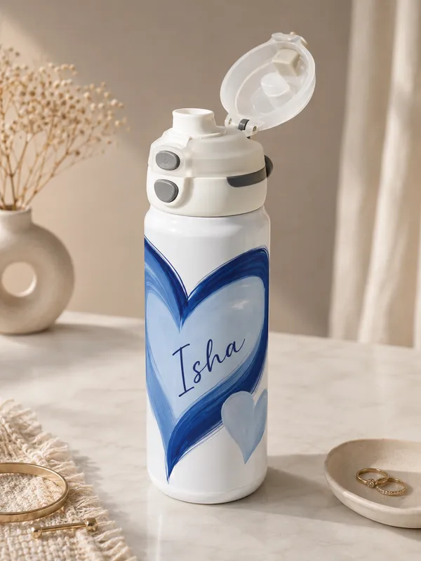 White_Heart_Pattern_Water_Bottle