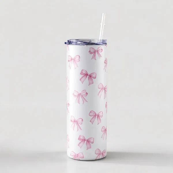 Stainless_Steel_Everyday_Pink_Bow_Print_Tumbler_With_Straw