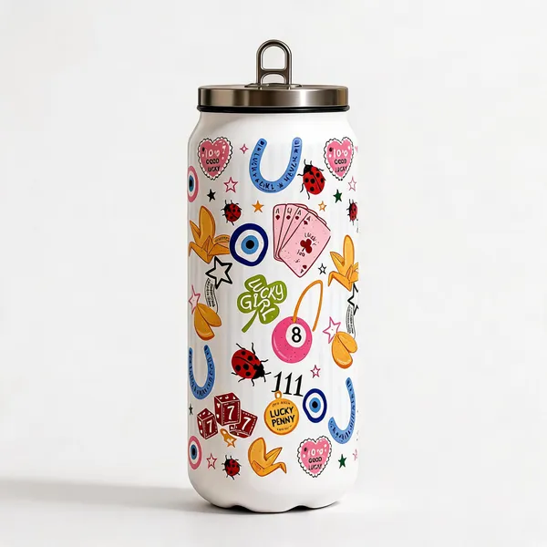 Stainless_Steel_Lucky_Symbols_Multicolour_Print_Water_Bottle_With_Loop_Lid