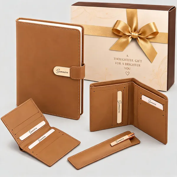 Brown_Pu_Leather_Wallet_Journal_And_Pen_Gift_Set