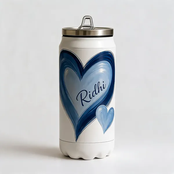 Stainless_Steel_Personalised_Heart_Print_White_Water_Bottle_With_Loop_Lid