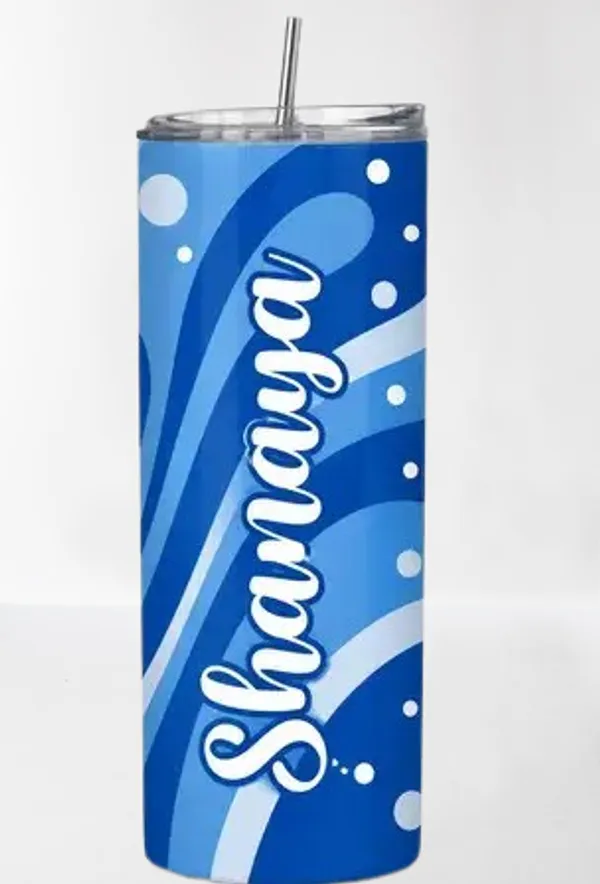 Stainless_Steel_Wave_Cartoon_Print_Blue_Tumbler_With_Straw