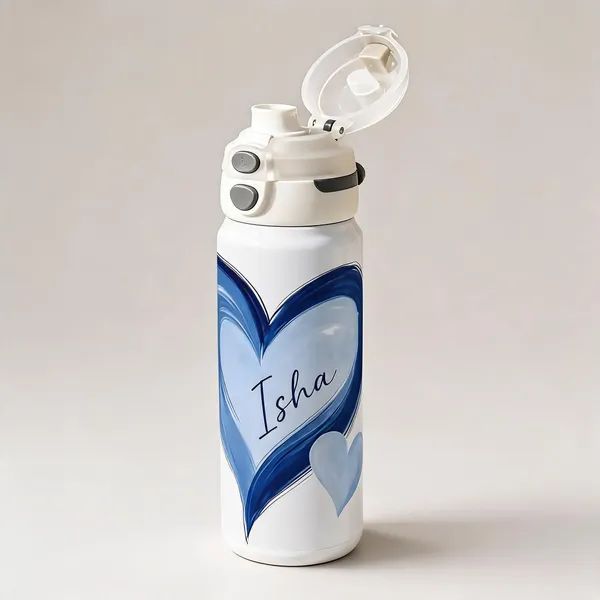 Stainless_Steel_Personalised_Heart_Print_White_Flip_Top_Water_Bottle