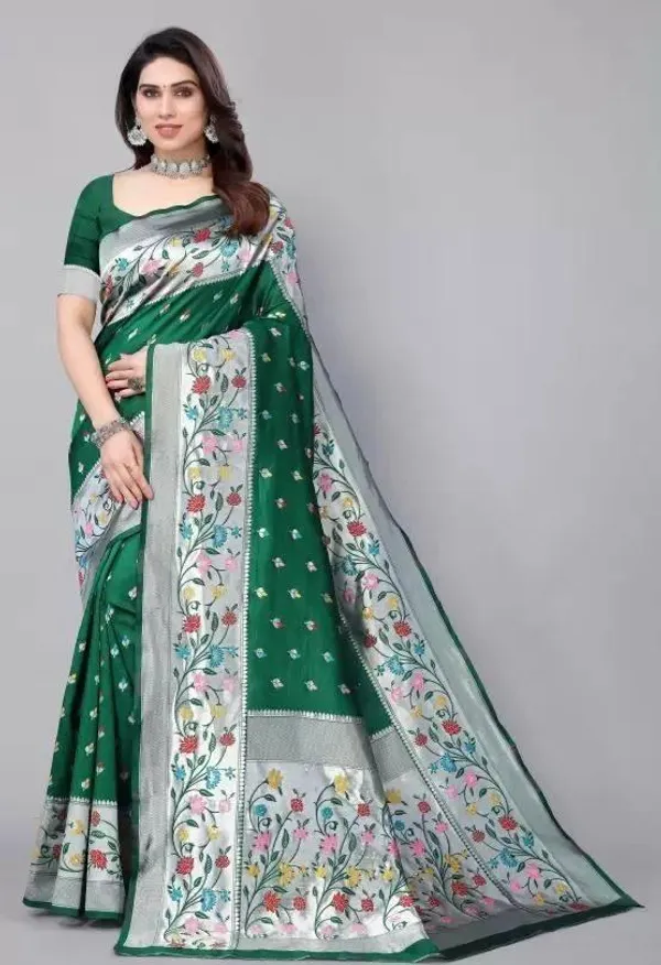 Green_Floral_Print_Saree_for_Women